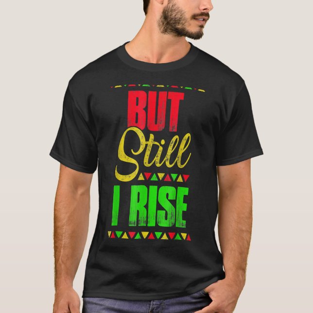Camiseta História Negra Mês Mas Ainda Subo (Frente)