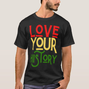Camiseta História Negra Mês Melanin Amor Família e Comunhão