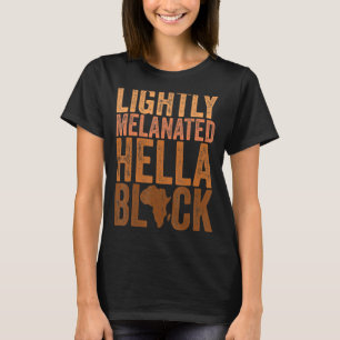 Camiseta História Negra Mês Melanina Inferno Ligeiramente M