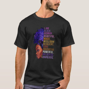 Camiseta História Negra Mês Mulher Africana Afro I Am The S