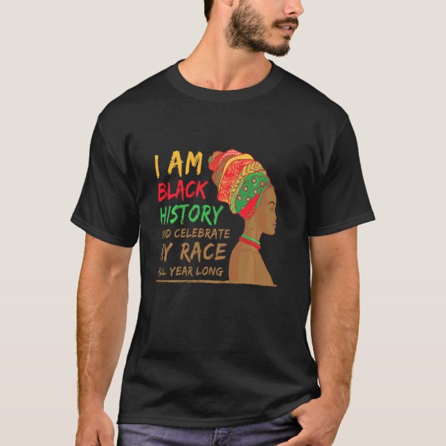 Camiseta História Negra Mês Mulheres Africanas Arte Longa (Frente)