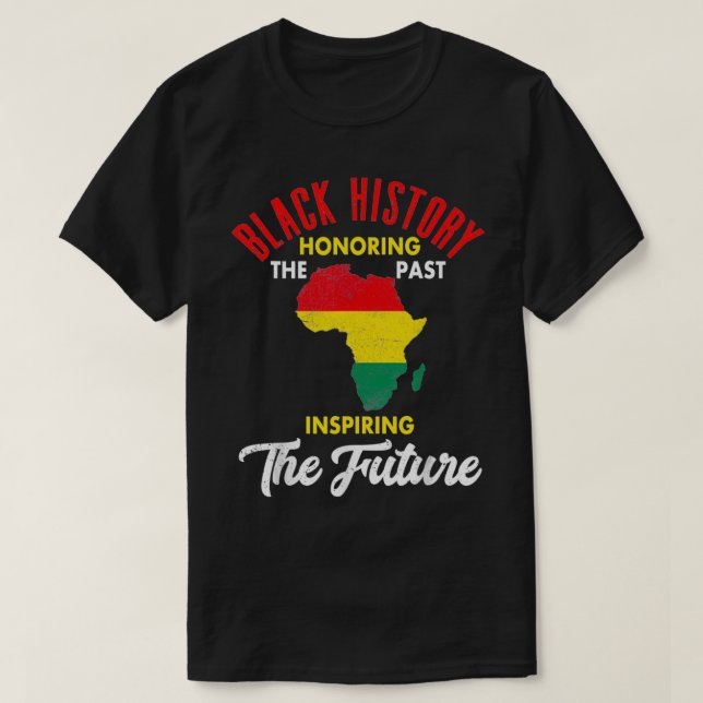 Camiseta História Negra Mês Mulheres Orgulhosas Afro-Americ (Frente do Design)