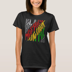 Camiseta História Negra Mês Negro Afro-Americano