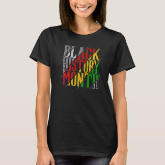 Camiseta História Negra Mês Negro Afro-Americano Pr