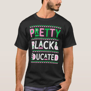 Camiseta História Negra Mês Oferece Bonito Preto e Educa