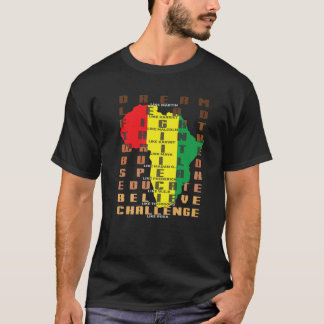 Camiseta História Negra Mês Orgulho Africano Melanin