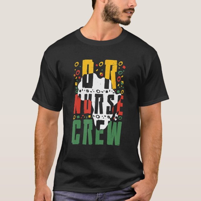 Camiseta História Negra Mês ou Enfermeira Operação Africana (Frente)
