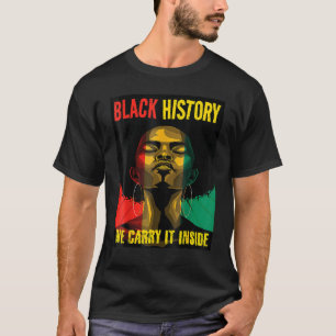 Camiseta História Negra Mês Rainha Melanina Imprensa Africa
