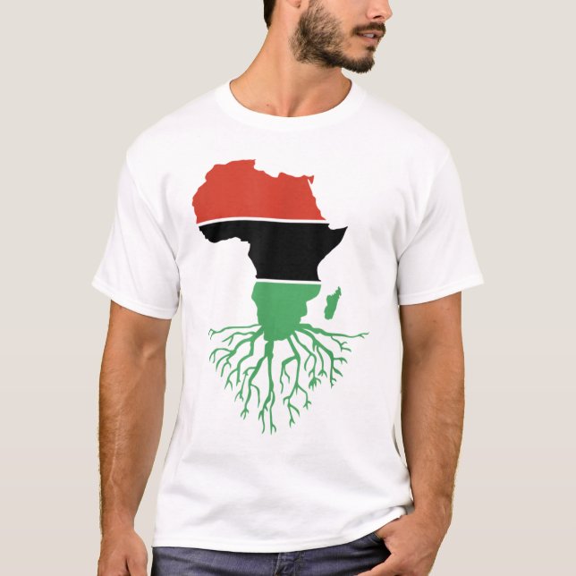 Camiseta História Negra Mês Raízes Africanas empoderam Mela (Frente)