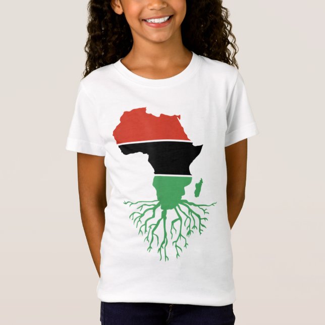 Camiseta História Negra Mês Raízes Africanas empoderam Mela (Frente)