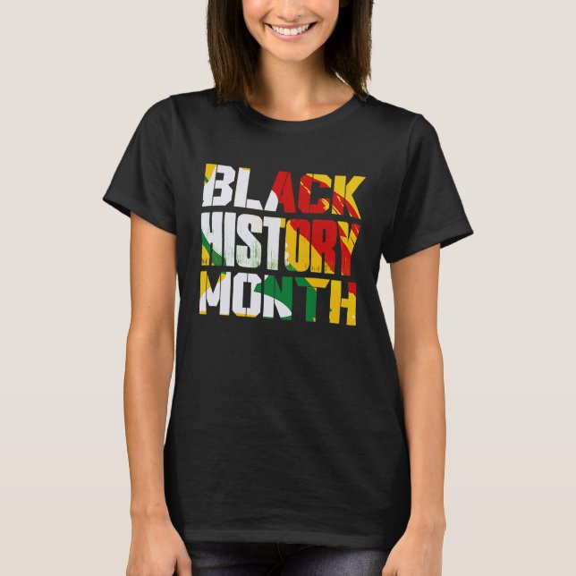 Camiseta História Negra Mês Raízes Africanas Orgulho Melani (Frente)