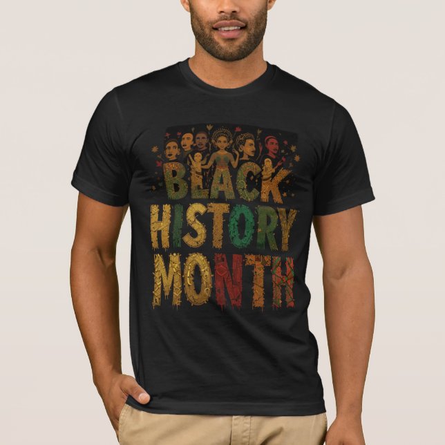 Camiseta História Negra Mês 'Unidade em Cor (Frente)