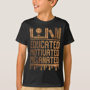 Camiseta História Negra Orgulho Africano Educado Motivado M