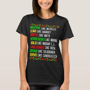 Camiseta História Negra Orgulhosa História Americana Africa