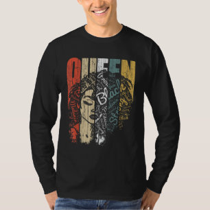 Camiseta História Negra para Mulheres Rainha Africana de Ve