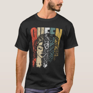 Camiseta História Negra para Mulheres Rainha Africana de Ve