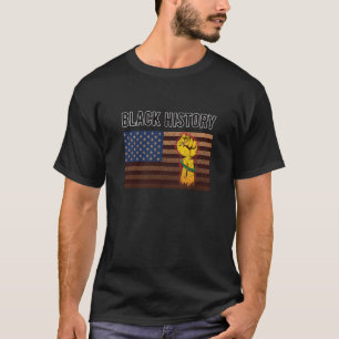 Camiseta História Negra Patriótica Americana Africana Vin