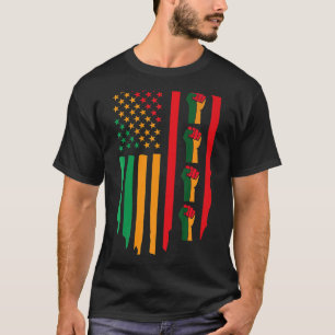 Camiseta História Negra Pavilhão Americano Bandeira África