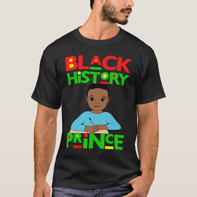 Camiseta História Negra Príncipe Melanino Filho Bruh Brown  (Frente)