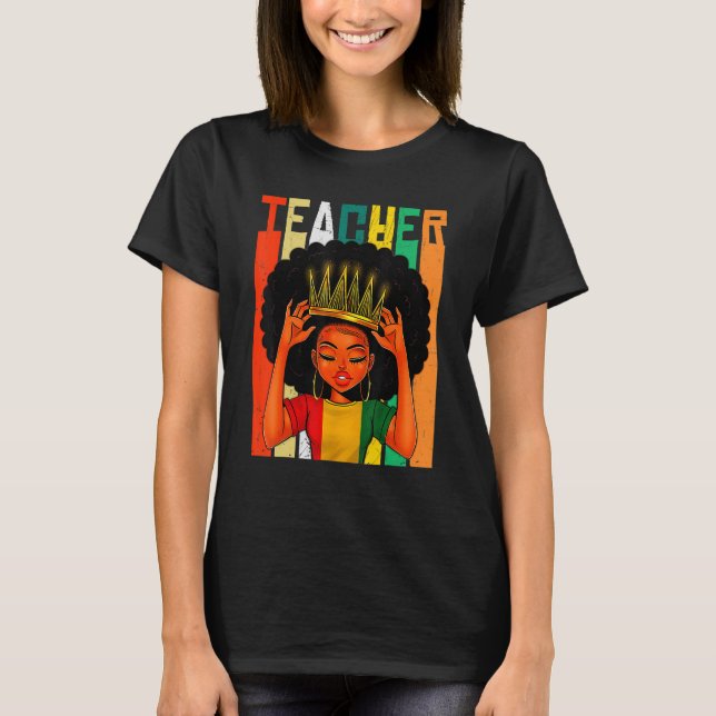 Camiseta História Negra Professor Preto Magic Black Quee (Frente)