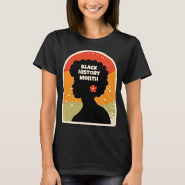 Camiseta História Negra Retroativa Mês Mulher Africana