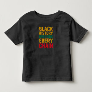 Camiseta História Negra Rompendo Cada Corrente Empoderament