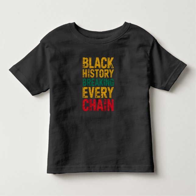 Camiseta História Negra Rompendo Cada Corrente Empoderament (Frente)
