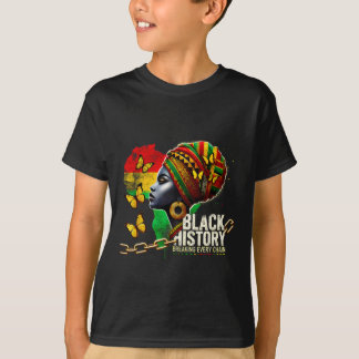 Camiseta História Negra Rompendo Cada Corrente História Neg