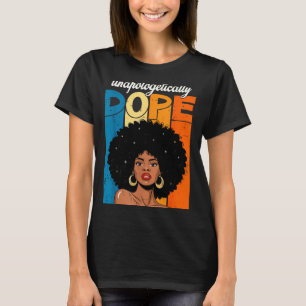 Camiseta História Negra Sem Desculpas Afro Melanina Menina 