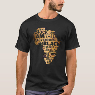 Camiseta História Negra Sou Negra Todos Os Meses Americano