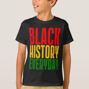 Camiseta História Negra Todos os Dias Celebração do Mês da