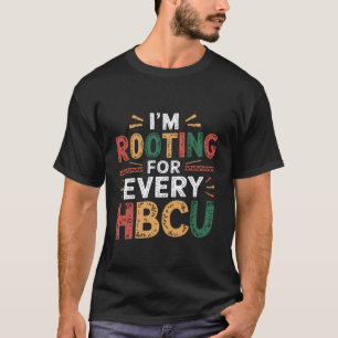 Camiseta História Negra Torcendo por Todo Professor de HBCU