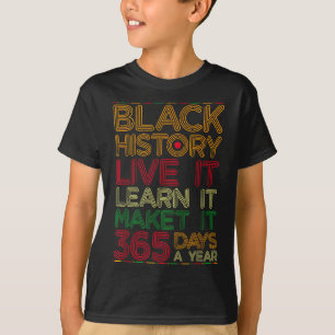 Camiseta História Negra Viva Aprenda Faça 365 Dias Por Ano