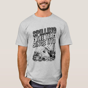 Camiseta História Patriótica Derramando o Chá Desde 1773