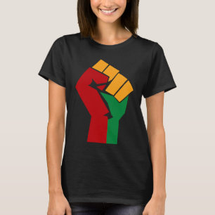Camiseta História Preta da Mão Ascensão Africana Mês BLM A