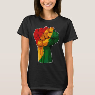 Camiseta História Preta da Mão Ascensão Africana Mês BLM A