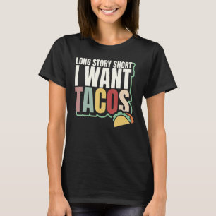 Camiseta História Retro Mexicana Resumida Quero Tacos