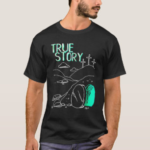 Camiseta História Verdadeira Páscoa Cristã Vazia Tumba J