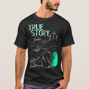 Camiseta História Verdadeira Páscoa Cristã Vazia Tumba Jesu