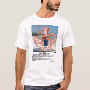 Camiseta Histórias de bobo: Camisa-T de Octopus que come ho