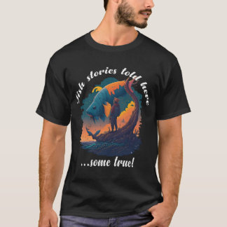 Camiseta Histórias de peixes contadas aqui... algumas verda