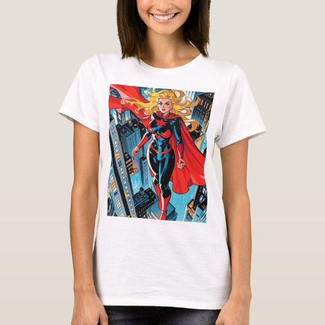 Camiseta Histórias em quadrinhos Americanas, Super-herói da (Frente)