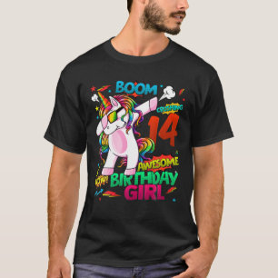 Camiseta histórias em quadrinhos de aniversário de 14 ano