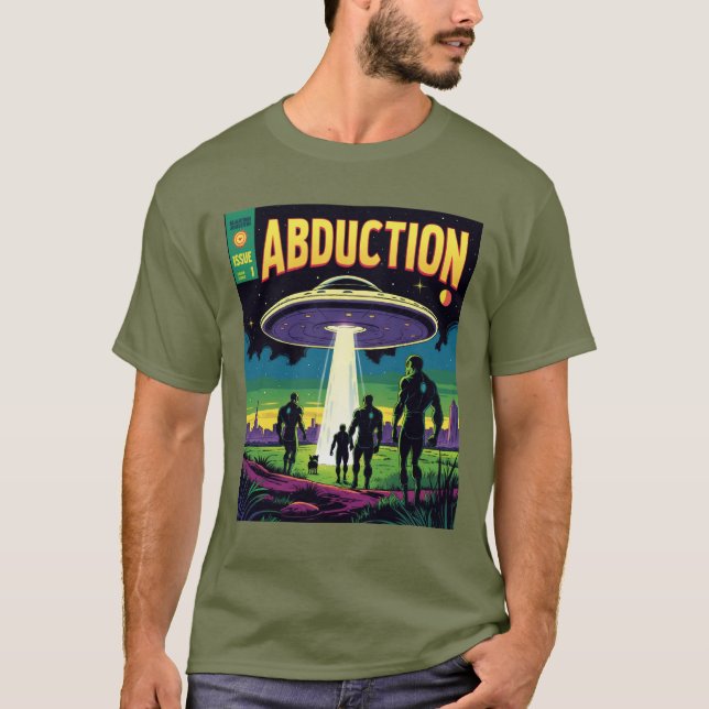 Camiseta Histórias em quadrinhos de rapto: Uma Aventura Sci (Frente)