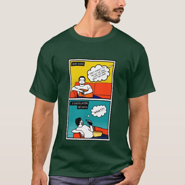 Camiseta histórias em quadrinhos Geeks robustas de mel amar (Frente)