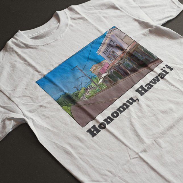 Camiseta Historical Hawaii Plantation Town Honomu Nostalgic (Criador carregado)