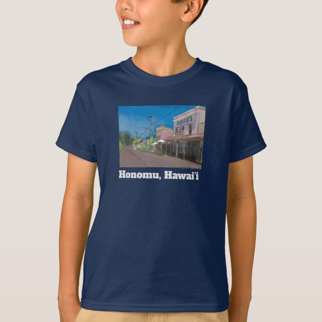 Camiseta Historical Hawaii Plantation Town Honomu Nostalgic (Frente)