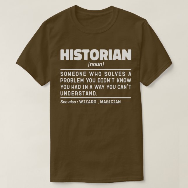 Camiseta Histórico de Definição do Novo Historiador (Frente do Design)