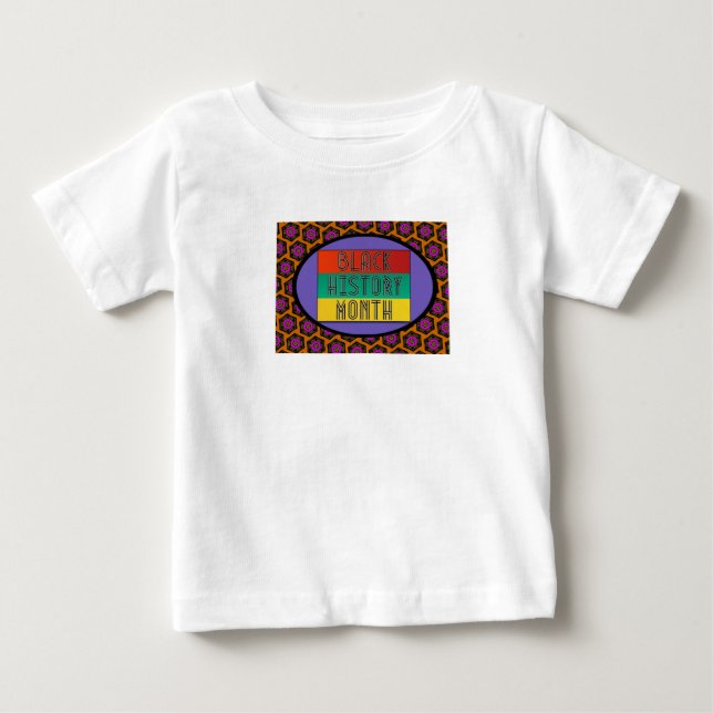 Camiseta Histórico Preto do Bebê/Bebê Mês (Frente)