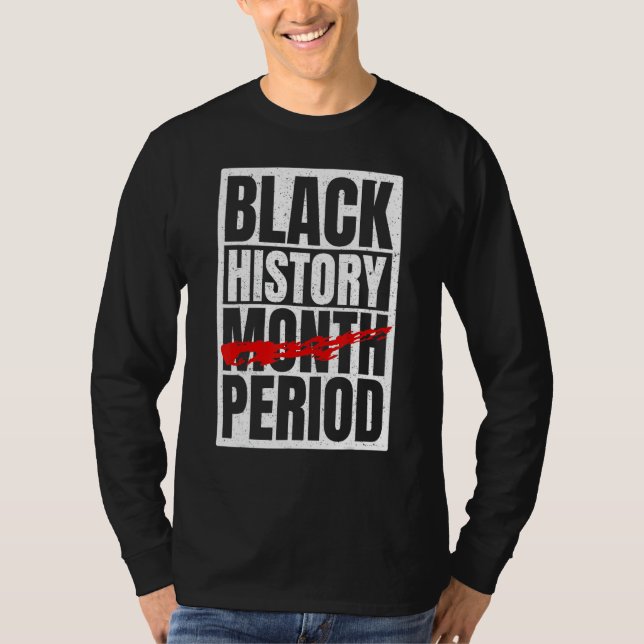Camiseta Histórico Preto Período Orgulho Preto Retroativo H (Frente)